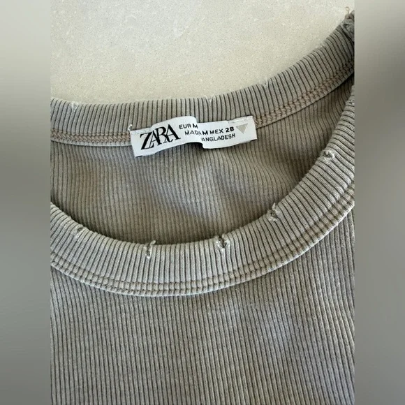 ZARA Washed Rib Tank Top - Picture 10 of 12